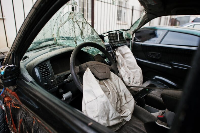 Airbags typically deploy in major car accidents